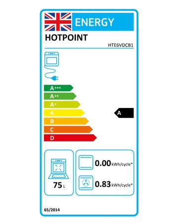 Hotpoint HTE6VDCB1 60cm Electric Twin Cooker with Multiflow - Black + Install