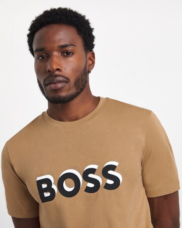 BOSS Shadow Beige T-shirt Logo
