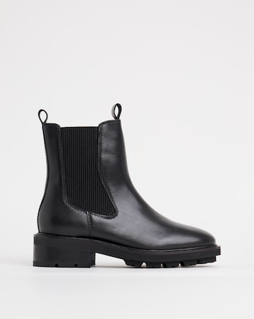 Avis Chunky Leather Chelsea Boots - Wide Fit (E)