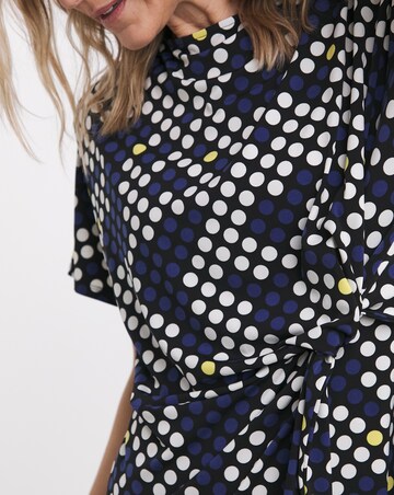 Spot Twist Drape Top