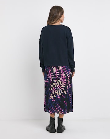2 in 1 Printed Slip Dress With Jumper