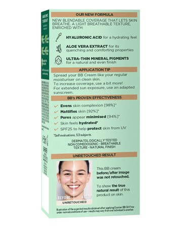 Garnier Oil-Free Perfecting All-in-1 BB Cream SPF25 Shade Medium 50ml