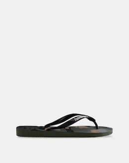 Havaianas Camo Logo Flip Flops - Green Multi