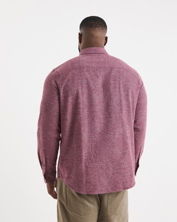 Wine Textured Flannel Shirt