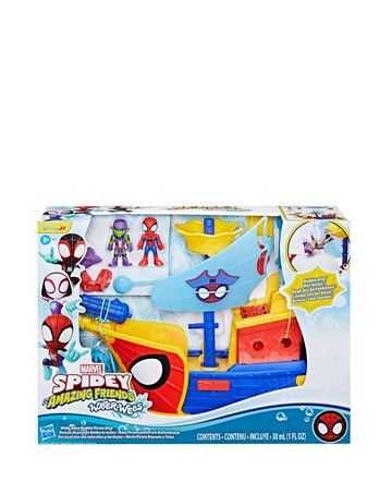 Marvel Spidey and his Amazing Friends Water-Webs Webs Ahoy Bubble Pirate Ship