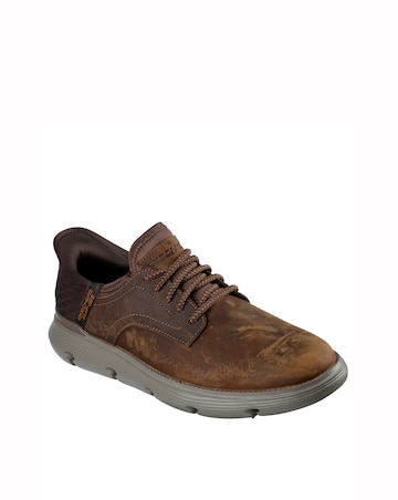 Skechers Slip-ins Bungee Wide Fit Shoe - Brown