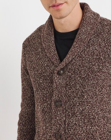 Brown Twist Wool Cardigan
