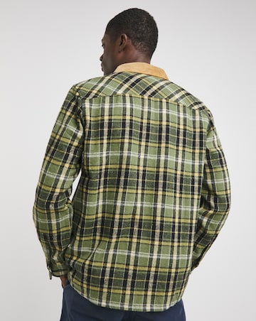 Cord Collar Check Overshirt