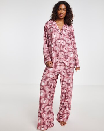 Button Through Plisse Pyjama Set