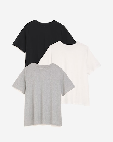Pure Cotton 3 Pack Crew Neck Short Sleeve T-Shirt