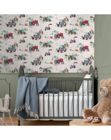 Cath Kidston Tractor Wallpaper