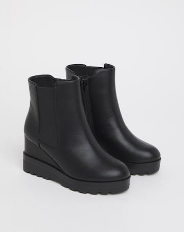 Piza Wedge Chelsea Ankle Boots - Extra Wide Fit (EEE)