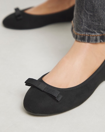 Simply Be Abundance Classic Bow Ballerina Shoes Wide E Fit