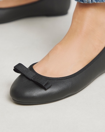 Simply Be Abundance Classic Bow Ballerina Shoes Wide E Fit