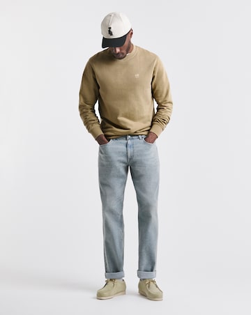 Union Garment Dyed Relaxed Fit Crew Neck Sweat- Tan