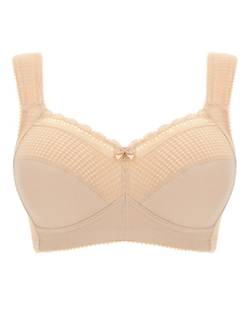 Miss Mary of Sweden Diamond Non Wired Cotton Bra Skintone