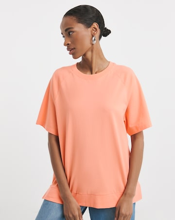 Pure Cotton Crew Neck Raglan T-shirt