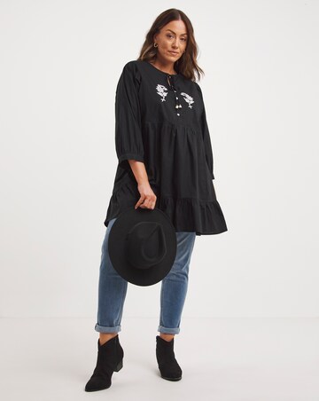 Joe Browns Black Erin Embrodiered Tunic