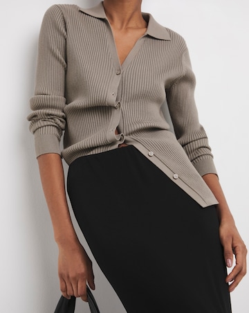 Black Slinky Jersey Pull On Maxi Slip Skirt