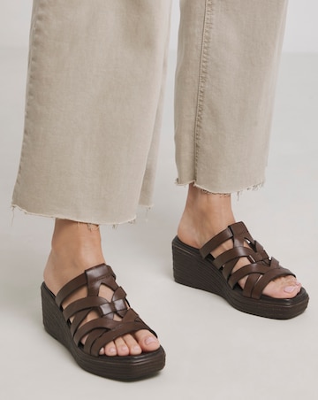Monarch Wedged Woven Mule Extra Wide EEE Fit