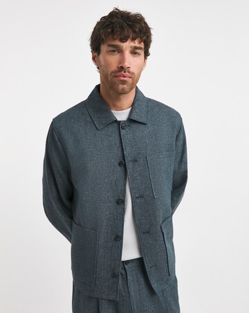 Tailored Chambray Button Jacket