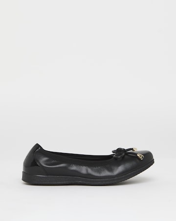 Heavenly Soles Zuri Elasticated Topline Ballerinas - Extra Wide Fit (EEE)