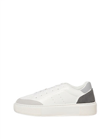 Jack & Jones Aspire Court PU Trainer - White Multi