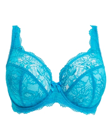 Pretty Secrets 2 Pack Ella Lace Full Cup Wired Bras B-L - Teal/Pink