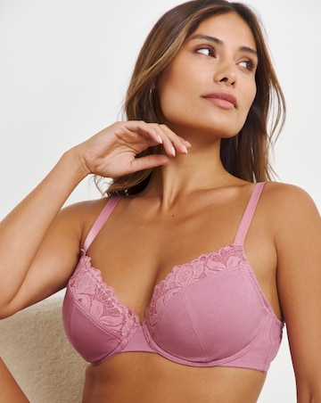 Pretty Secrets (3 Pack) Harper Lace Ribbed Plunge T-Shirt Bras (B-F)