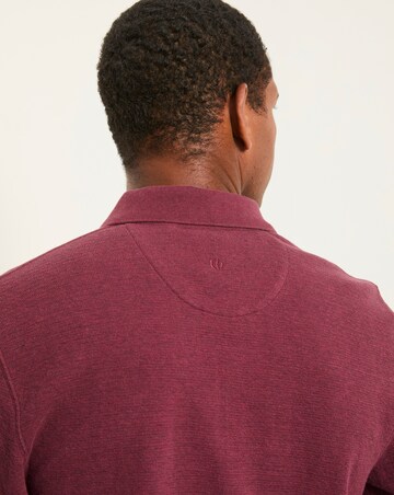 FatFace Shawford Long Sleeve Polo (Regular & Tall) - Burgundy