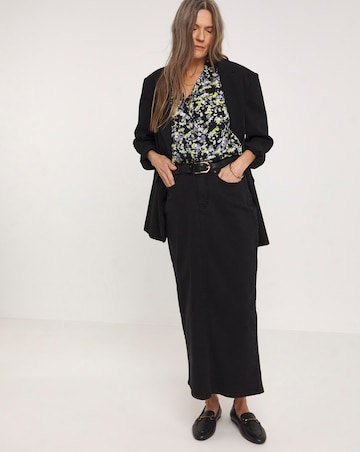 Printed Frill Trim Top