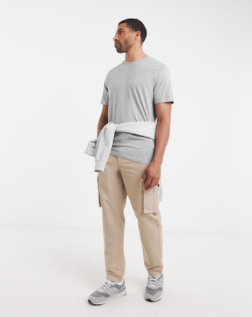 5 Pack Pure Cotton Crew Neck T-Shirts Long Length