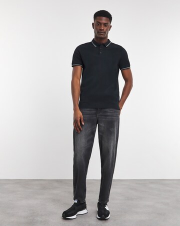 Pure Cotton Tipped Pique Polo Long
