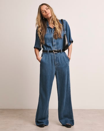 Anthology Mid Blue Lyocell Denim Jumpsuit