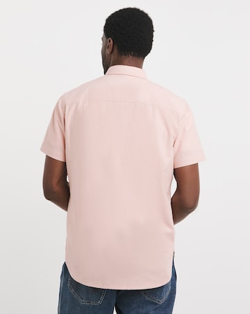 Short Sleeve Linen Blend Shirt