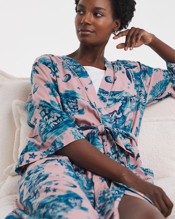 Figleaves Printed Viscose Maxi Dressing Gown