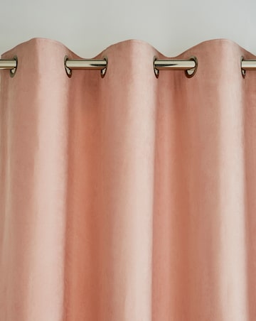Faux Suede Blackout Eyelet Curtains