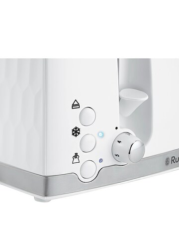 Russell Hobbs 26070 Textured Honeycomb White 4 Slice Toaster