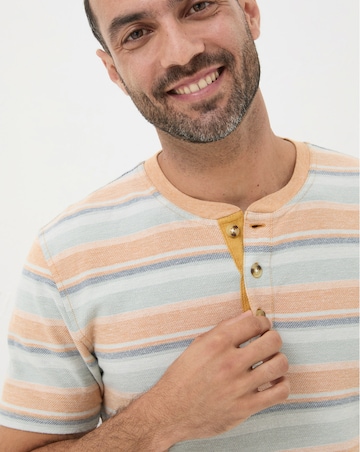 FatFace Trescowe Textured Stripe Polo