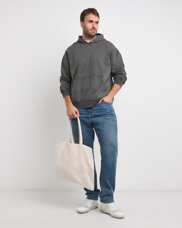 Acid Wash Oversized Hoodie- Charcoal