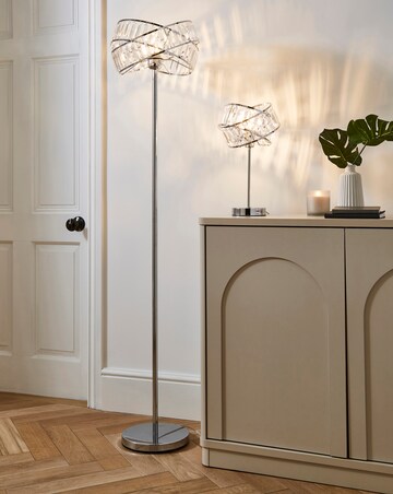 Juno Chrome & Acrylic Floor Lamp