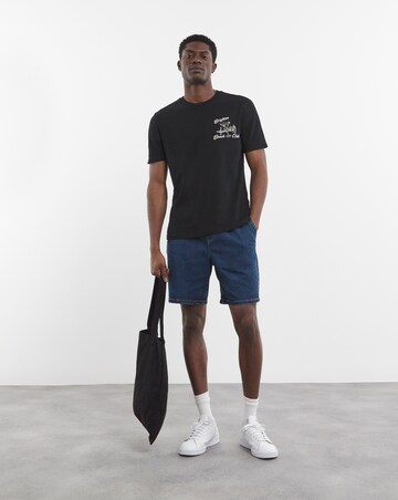 Ben Sherman Beach Club Back Print T-Shirt - Black