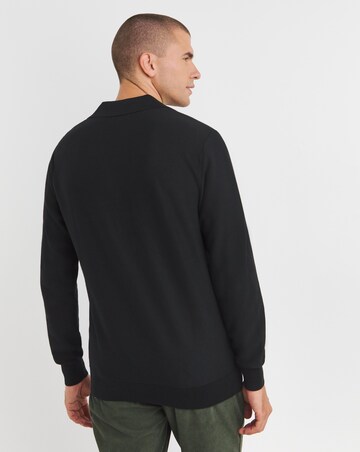 Black Textured Revere Polo