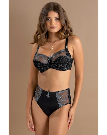 Pour Moi Imogen Rose Full Cup Wired Bra Black
