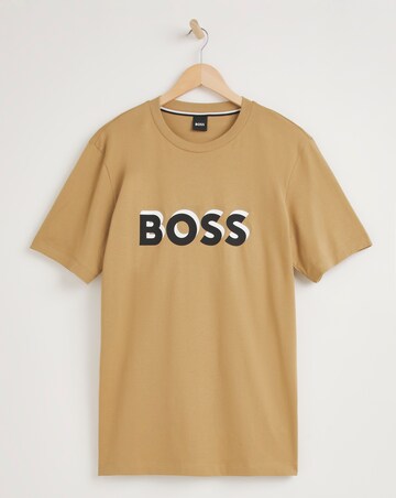 BOSS Shadow Beige T-shirt Logo