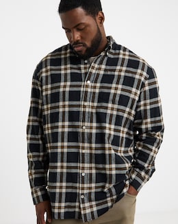 Jack &amp; Jones Flannel Check Shirt - Black