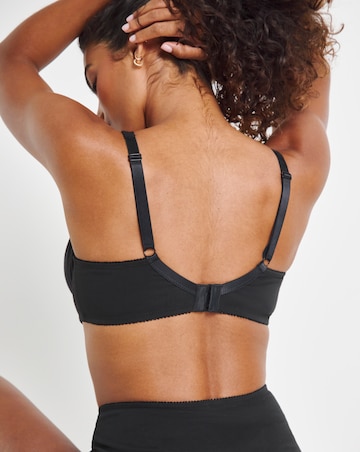 Pretty Secrets (2 Pack) Cotton Lace Full Cup Wired Bras (B-G) White/Black
