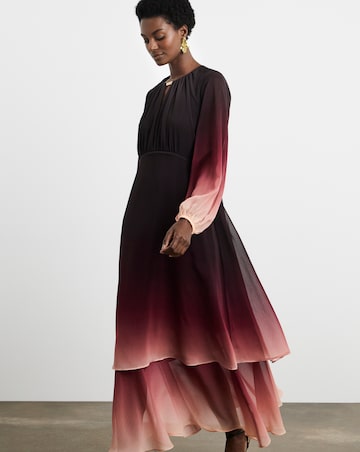 Joanna Hope Ombre Tiered Maxi Dress
