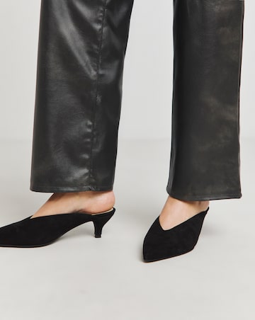 Anthology Allure Suede Mule Kitten Heel Shoes - Standard Fit (D)