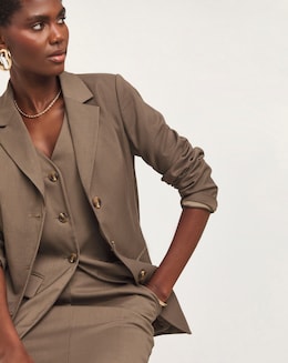 Neutral Single Breasted Blazer
